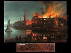 Brand Der Dusseldorfer Akademie by August Von Wille