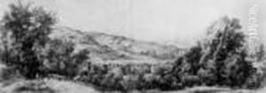 Blick Auf Barmen (heute Wuppertal-barmen). by August Von Wille