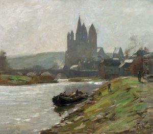 Blick Auf Limburgan Der Lahn Mit Dem Dom