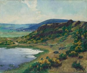 Am Windsborner Maar In Der Eifel by Fritz Von Wille