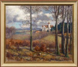 Ansicht Von Bad Rothenfelde Mit Dem Sanatorium by Fritz Von Wille