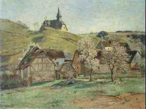 Blick Auf Virneburg In Der Eifel by Fritz Von Wille