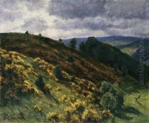 Eifellandschaft Mit Bluhendem
Ginster. Signiert Unten Links: Fritz Von Wille. Ol Auf Leinwand. H 50; B
60 Cm. by Fritz Von Wille