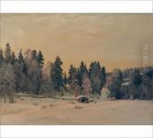 Winter Landscape by Ferdinand Wilhelm Von Wright