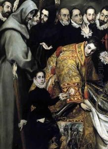 The Burial of the Count of Orgaz (detail 3) 1586-88 by El Greco (Domenikos Theotokopoulos)