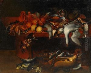 Stilleben Med Fiskar by Jacobes Vonck