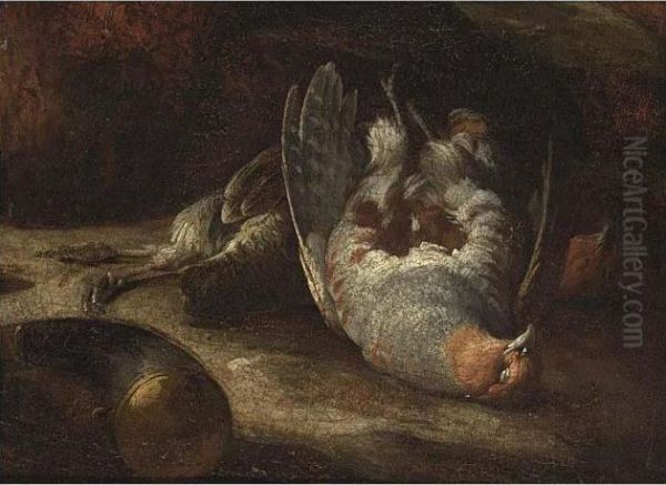 A Hunting Still Life With Two Partridges - view 1