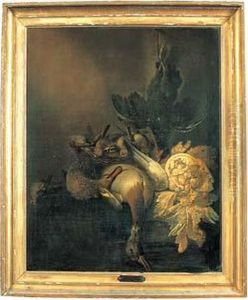 Nature Morte Au Canard, Volaille Et Choux Sur Un Entablement