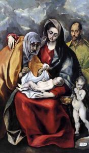 The Holy Family 1586-88 by El Greco (Domenikos Theotokopoulos)