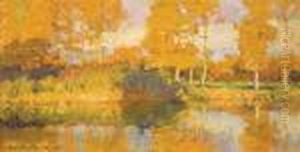 Autumn Reflections by Robert William Vonnoh
