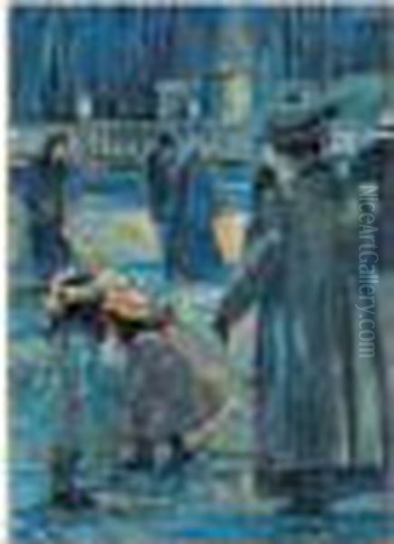 Paris, Elegantes Et Enfants Dans Un Jardin Public - view 1
