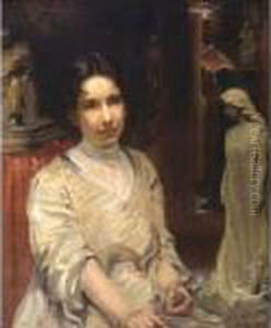Portrait Of Bessie Potter Vonnoh by Robert William Vonnoh