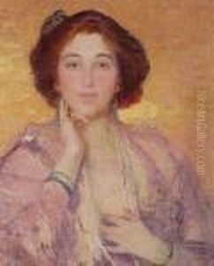 Indistinctly Signed Vonnoh, L.l.; Also Titled Fire Opal On The Stretcher by Robert William Vonnoh