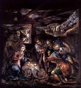 The Adoration of the Shepherds 1570-72 by El Greco (Domenikos Theotokopoulos)
