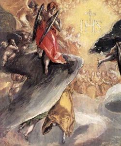 The Adoration of the Name of Jesus (detail 3) 1578-80 by El Greco (Domenikos Theotokopoulos)