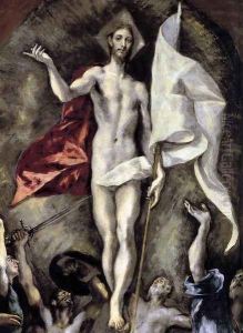The Resurrection (detail 1) 1596-1600 by El Greco (Domenikos Theotokopoulos)