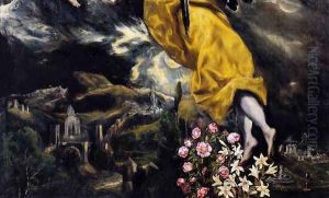 The Virgin of the Immaculate Conception (detail 3) 1608-13 by El Greco (Domenikos Theotokopoulos)