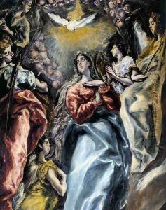 The Virgin of the Immaculate Conception (detail 1) 1608-13 by El Greco (Domenikos Theotokopoulos)