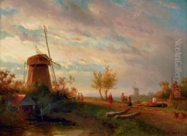 A Summer's Day Along A Waterway - view 1