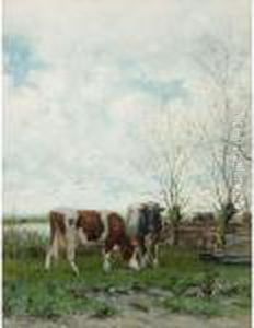 Cows At Pasture by Jan Martinus Vrolijk