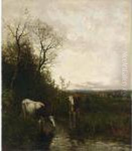 Cows At Pasture by Jan Martinus Vrolijk