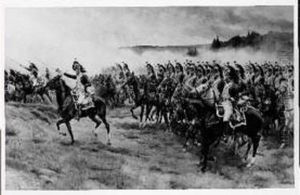 Le 19eme Regiment De Dragons Pret A Charger by Ernest John Alexis Vulliemin