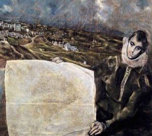 View and Plan of Toledo (detail) 2 by El Greco (Domenikos Theotokopoulos)