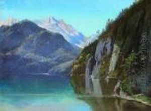 Gebirgssee by Adalbert Waagen