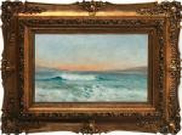 Sunrise At Faroe Island. Signed J. Waagstein - view 1
