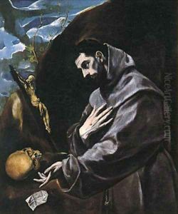 St Francis Praying 1580-90 by El Greco (Domenikos Theotokopoulos)