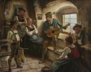 Musikalische Unterhaltung In Der
Bauernstube. by Maximilian Wachsmuth