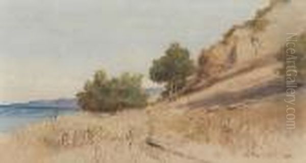A Path Along The Coast, 1890; A 
Country House, 1892; A Path Through The Field, 1890 (a Group Of Three) - view 1