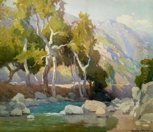 Trees And Stream by Marion Kavanaugh Wachtel