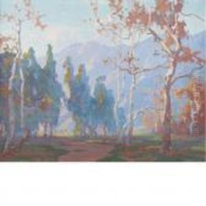 Landscape With Mountains by Marion Kavanaugh Wachtel