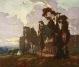 Atmospheric Eucalyptus Landscape by Marion Kavanaugh Wachtel