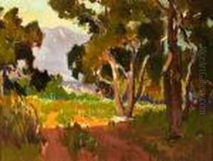 View Down The Valley, Mountain Landscape(double-sided) by Marion Kavanaugh Wachtel