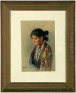 Portrait Of A Young Indian Girl by Marion Kavanaugh Wachtel