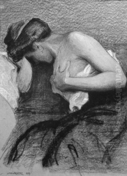 Seated Nude With Drapery - view 1