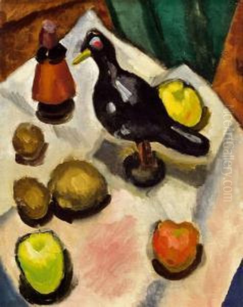 Stillleben Mit Schwarzem Vogel - view 1