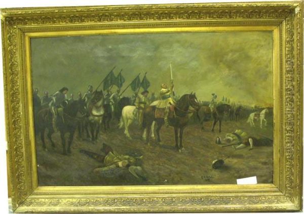 Slagfalt Med Gustaf Ii Adolf. - view 1