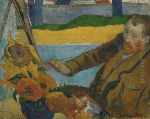 Vincent van Gogh Painting Sun Flowers