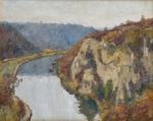 Peniche Sur La Meuse by Victor Wagemaekers