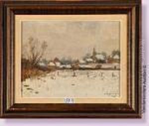 Village Sous La Neige by Victor Wagemaekers