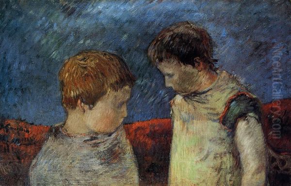Aline Gauguin And One Of Her Brothers - view 1