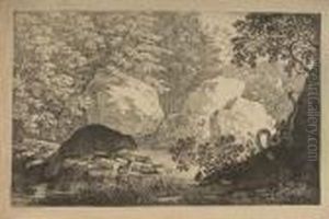 3 Bll.: Landschaften. by Max Joseph Wagenbauer