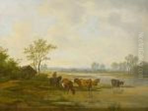 Isar Gegend Bei Tolz In
Baiern by Max Joseph Wagenbauer