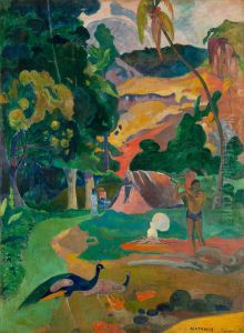 Matamoe Aka Landscape With Peacocks
