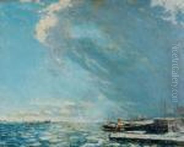Windy Winter Day On The Water - view 1
