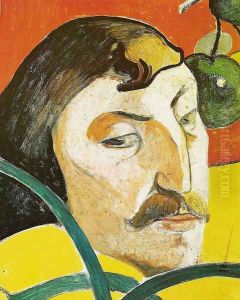 Caricature portrait of Paul Gaugin (detail)