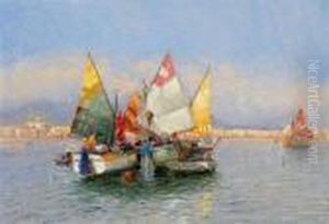 Fischerboote Vor Venedig by Hans Wagner